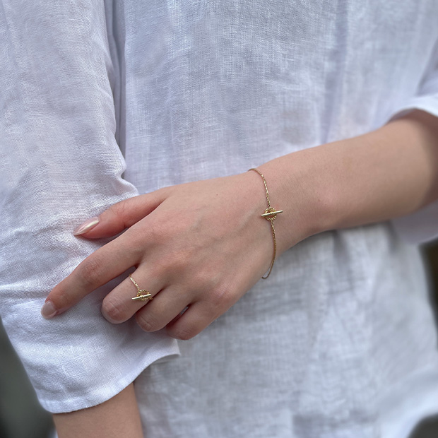 ブレスレットTEXTURED PLATE BRACELET(2JU7175)STAR JEWELRY GIRL