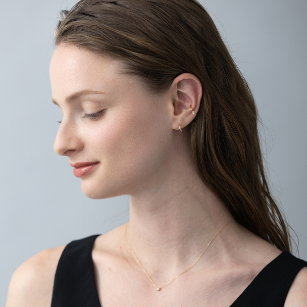CLICK HOOP PIERCED EARRING(S)(片耳用)(2ZP1562)K18 ピアス｜スタージュエリー公式オンラインストア
