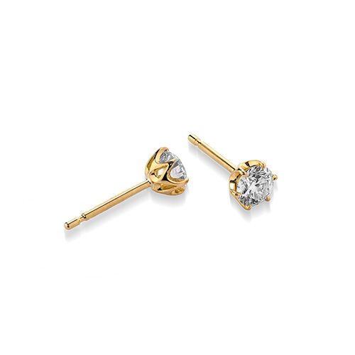 STREAM SETTING PIERCED EARRINGS(1ZP0950)K18 ピアス｜スター