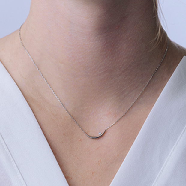 SMILING MOON NECKLACE(SV925)(2SN1680)SV925 ネックレス｜スター