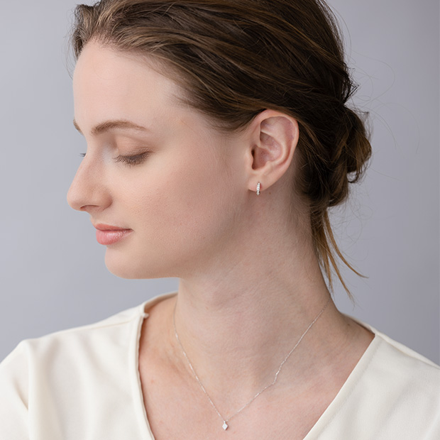 CLICK HOOP PIERCED EARRING(S)(片耳用)(2JP0801)K10 ピアス