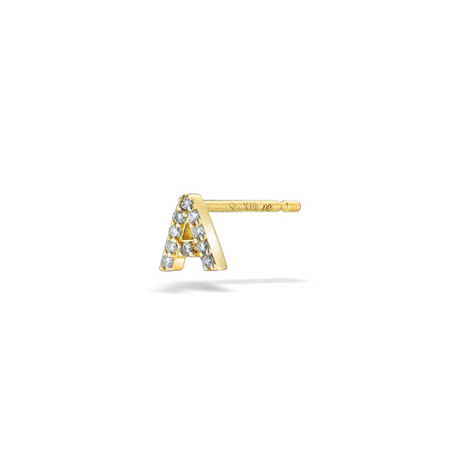 DIAMOND INITIAL PIERCE (A)(片耳用)(2ZP1598)K18 ピアス
