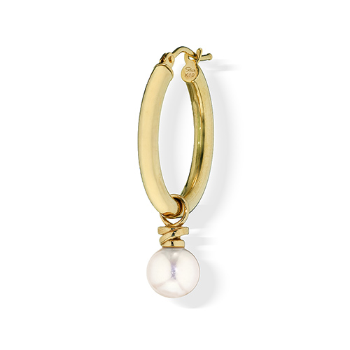 HOOP EARRING CHARM PEARL (片耳用)(2JC0148)K10 ピアスチャーム