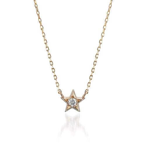 DIAMOND SMILE STAR NECKLACE(2JN7140)STAR JEWELRY GIRL (スター 