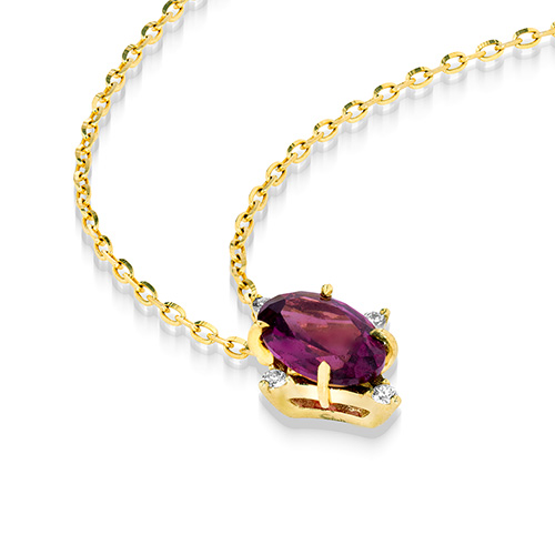 大人の上質  PURPLE GARNET NECKLACE(2ZN2490)K18 ネックレス｜スター 美容液