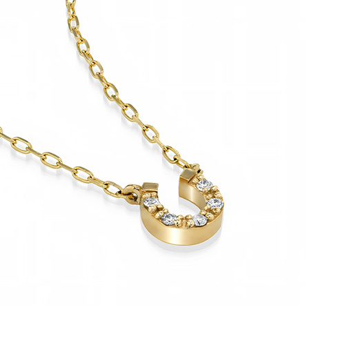 DIAMOND SKINNY NECKLACE(HORSESHOE)(2JN1159)K10 ネックレス