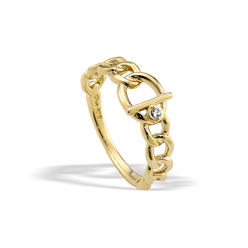 STAR JEWELRY チェーンリング StarJewelry】スタージュエリー『K18YG ダイヤモンド チェーン
