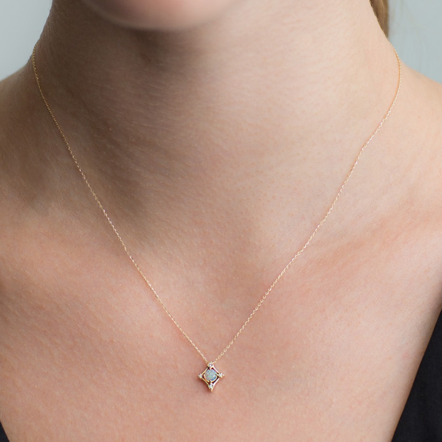 lui jewelry opal diamond necklace ネックレス www.marcodandrea.de