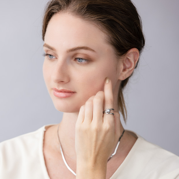 MONOTONE PEARL RING(2SR1503)SV925 リング｜スタージュエリー