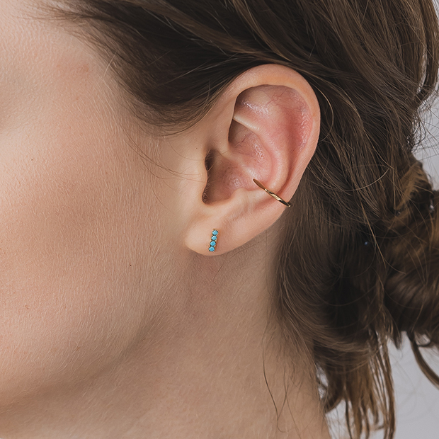 ピアスTURQUOISE TINY STUDS PIERCED EARRING(2JP0913)｜スター