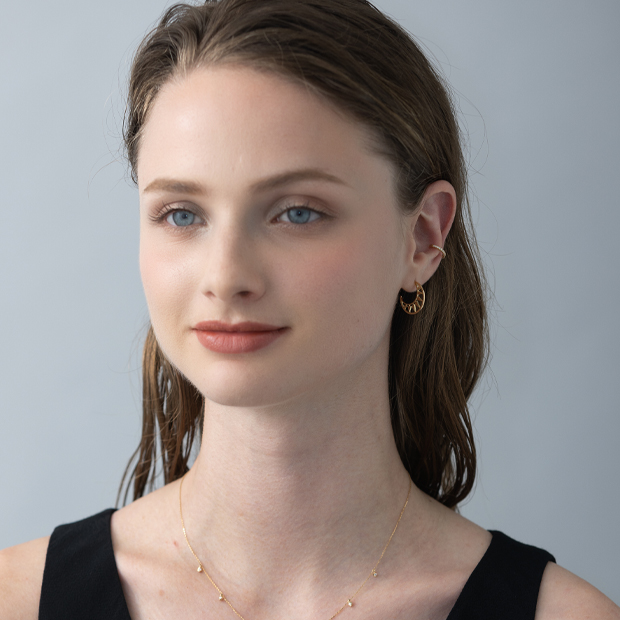 DIAMOND EAR CUFF(S)(片耳)(2ZE0307)K18 イヤーカフ｜スター