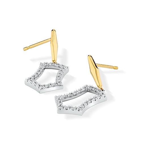 GLORIOUS GARDEN PIERCED EARRINGS(1ZP0930)K18/Pt950 ピアス｜スター