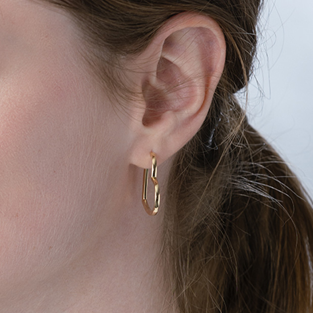 HEART CLICK HOOP PIERCED EARRING(LL/片耳用)(2JP1060)K10 ピアス