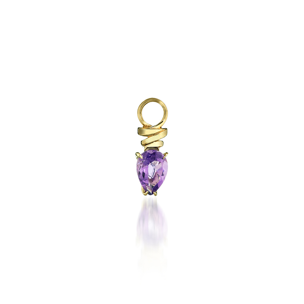 K10 ピアスチャーム HOOP EARRING CHARM AMETHYST (片耳用)