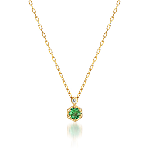 スタージュエリー　EMERALD CROSSING STAR NECKLACE