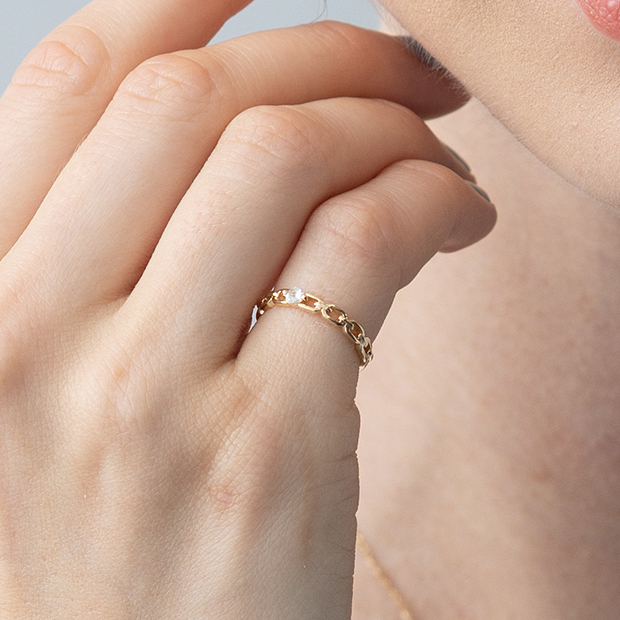 スタージュエリーK10 ピンクサファイアピンキーリングサイズ5 スタージュエリーK10 ピンクサファイアピンキーリングサイズ5