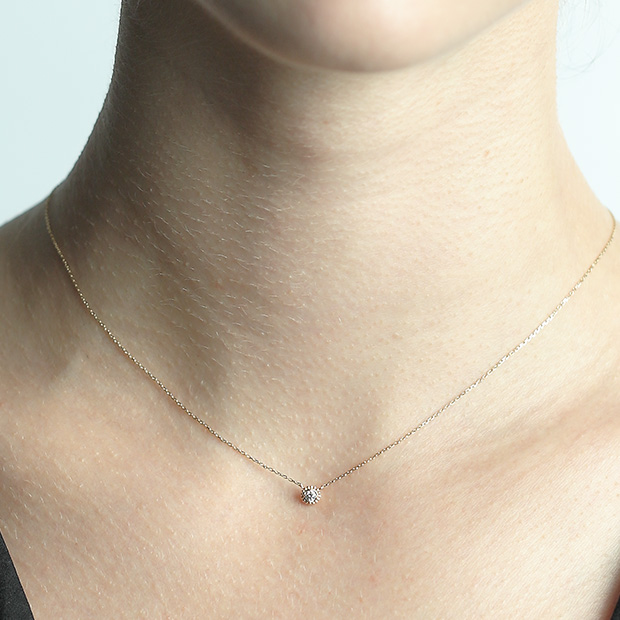 スタージュエリー　K10 DIAMOND MOON NECKLACE(2JN0540)K10 ネックレス｜スター
