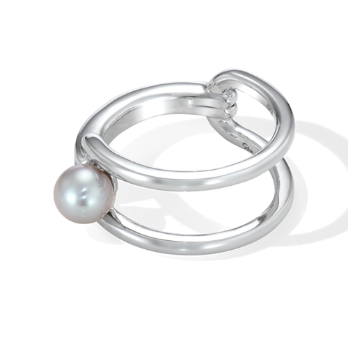 ☆STAR JEWELRY☆ シルバー パールリング （サイズ8）