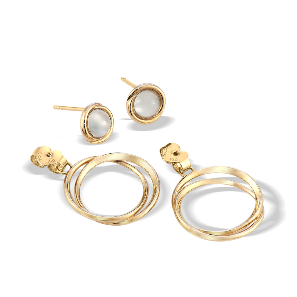 ピアスMOONSTONE SET PIERCED EARRINGS(2JP0762)|スタージュエリー