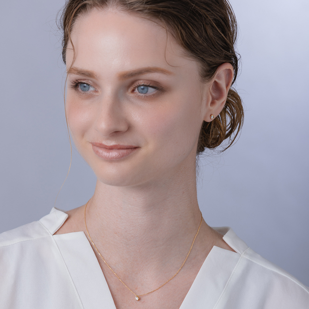 STAR JEWELRY K18ピアス MOON SETTING 新品未使用 MOON SETTING DIAMOND CHAIN PIERCED EARRINGS(2ZP1659)K18