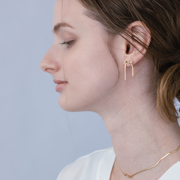 JenniferBehr ピアス クリスタル リボン タイ BOW パーティー JenniferBehr ピアス クリスタル リボン タイ BOW パーティー