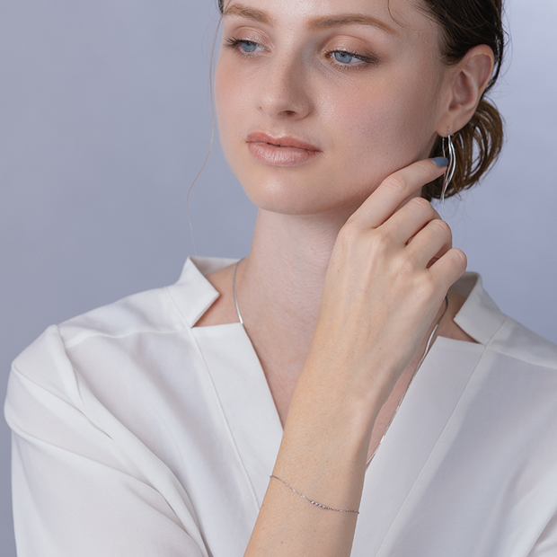 DIAMOND SKINNY BRACELET(2JU0375)K10 ブレスレット｜スター