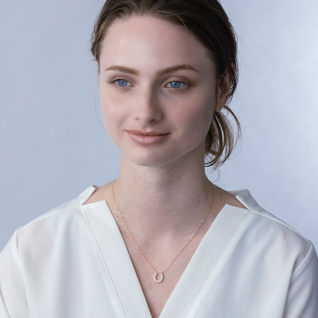 DIAMOND DOUBLE HORSESHOE NECKLACE(1ZN1157)K18 ネックレス｜スター