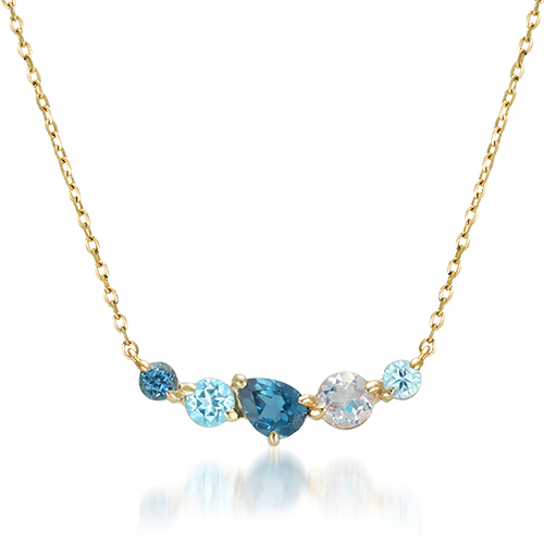 ネックレスBLUE TOPAZ/BLUE MOONSTONE NECKLACE(2JN0976)｜スター 