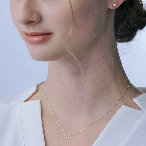 【値下げ】スタージュエリー K10 サンセット ダイヤ ネックレス DIAMOND SUNSET NECKLACE(S)(2JN0961)K10 ネックレス｜スター