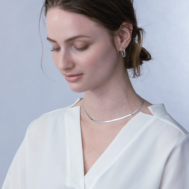 FLAT HERRINGBONE CHAIN（S）(2JK0255)K10WG チェイン｜スター