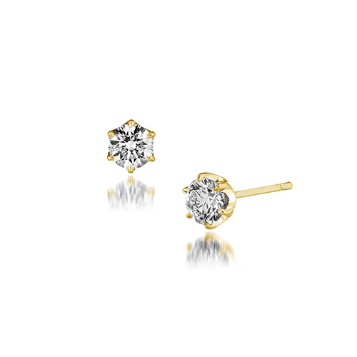 STREAM SETTING PIERCED EARRINGS(1ZP0951)K18 ピアス｜スター