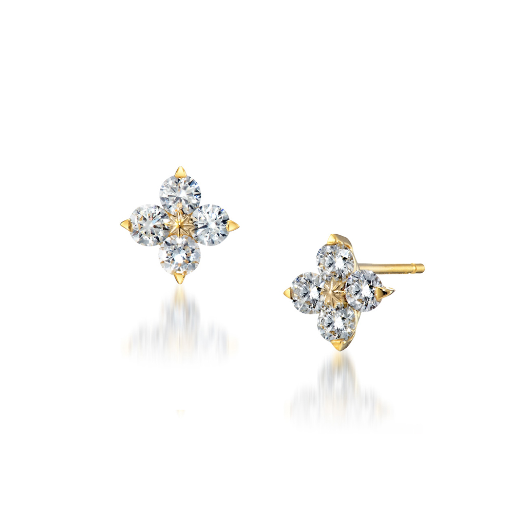 ピアスBRIGHTEST STAR DIAMOND PIERCED EARRINGS(M)(1ZP0887)｜スター