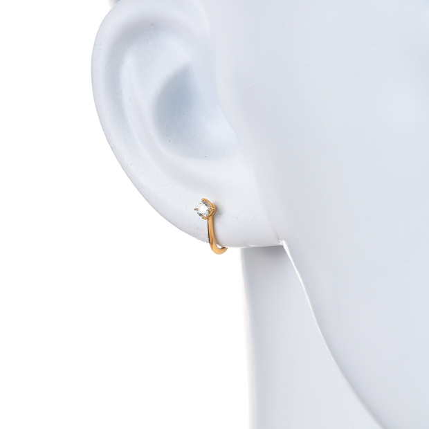 西北っこ　アクセサリー2点 HALF MOON PIERCED EARRINGS(2ZP1663)K18 ピアス｜スター