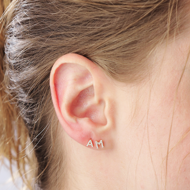 ピアスDIAMOND INITIAL PIERCED EARRING (A)(2ZP1598)｜スター ...