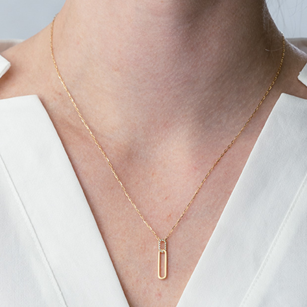 TWO LINKS NECKLACE(1ZN1136)K18YG ネックレス｜スター