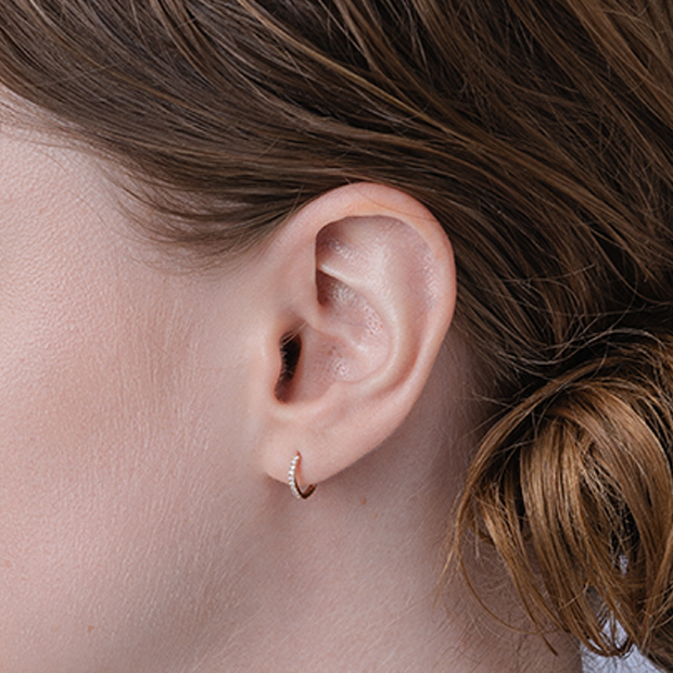 STAR JEWELRY スタージュエリー K18 フープピアス HOOP PIERCED EARRING(2.3cm/片耳用)(2GP0930)K18ピアス｜スター