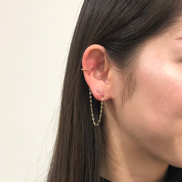 スタージュエリー STARJEWELRY アメジスト ロングピアス(片耳)-