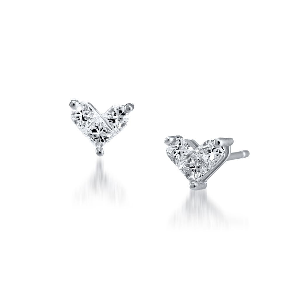 ピアスMYSTERIOUS HEART DIAMOND PIERCED EARRINGS 0.30ct(1XP0377 ...