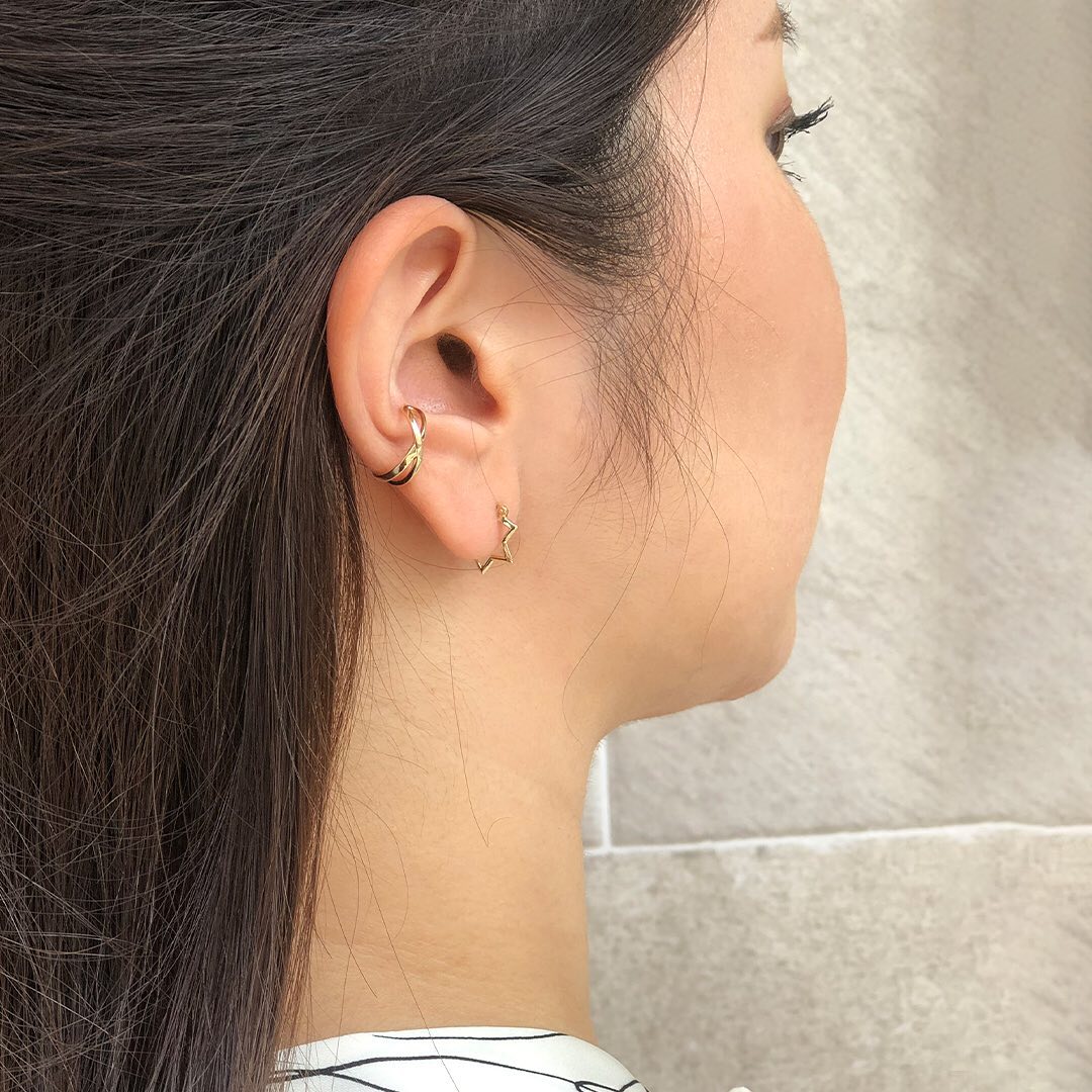 Star Jewelry　K10 スター フープ ピアス　￥26,400