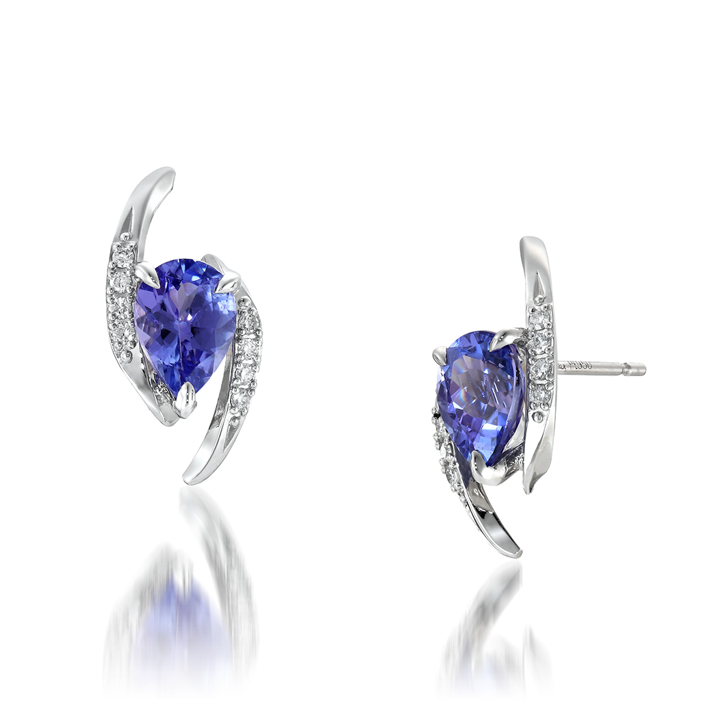 ピアスDIAMOND&TANZANITE PIERCED EARRINGS(1XP0404)｜スター 