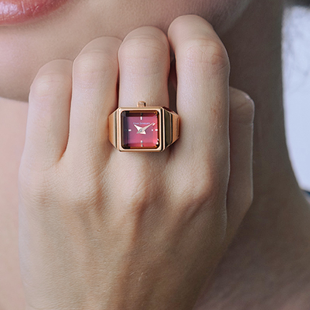 チャリティプログラム】TIME FOR PEACE WATCH RING(S/レッド
