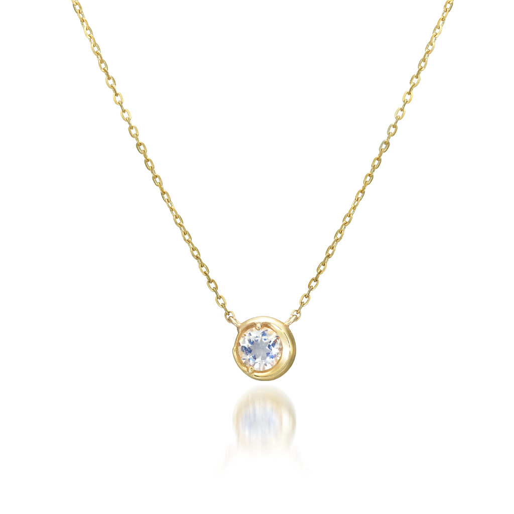 ネックレスBLUE MOONSTONE MOON NECKLACE(2JN1011)｜スタージュエリー