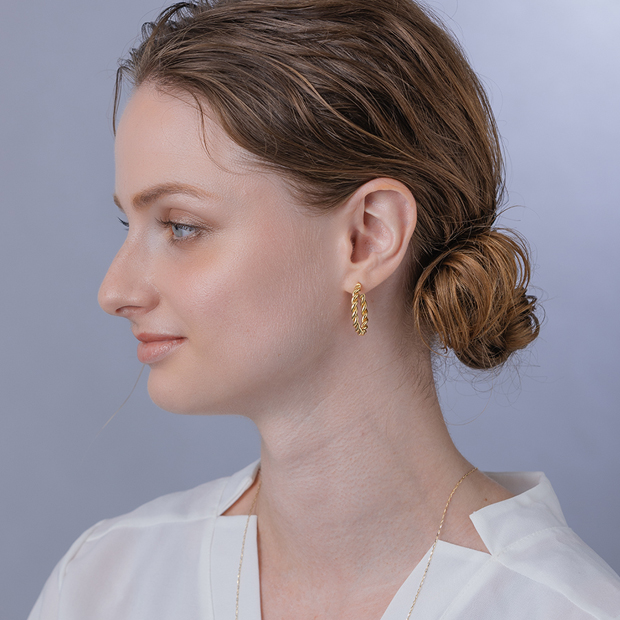 TWIST PIERCED EARRING(2.6cm/片耳用)(2JP1096)K10 ピアス｜スター