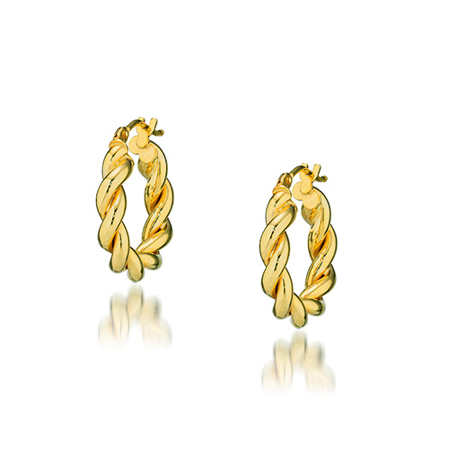 組み合わせ無限大！1つ売りピアス ESTRE 星 パヴェ TWIST PIERCED EARRINGS(1.7cm)(2JP1094)K10 ピアス｜スター