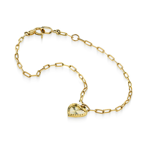ETCHED HEART BRACELET(2JU0386)K10 ブレスレット｜スタージュエリー