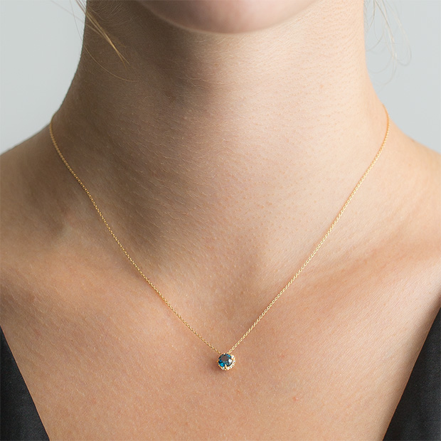 ネックレスPOWER ON THE MOON BLUE TOPAZ NECKLACE(2ZN2336)｜スター