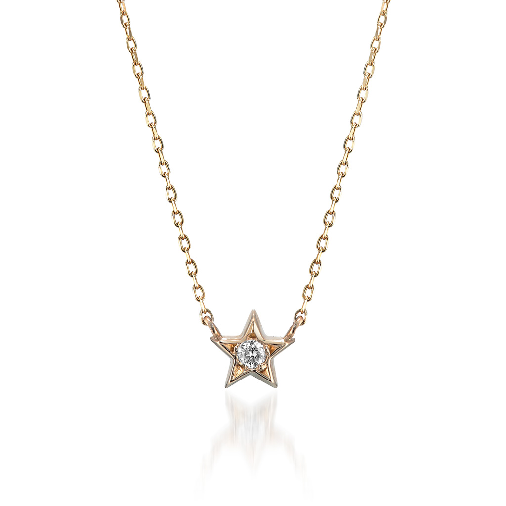 DIAMOND SMILE STAR NECKLACE(2JN7140)STAR JEWELRY GIRL (スター 
