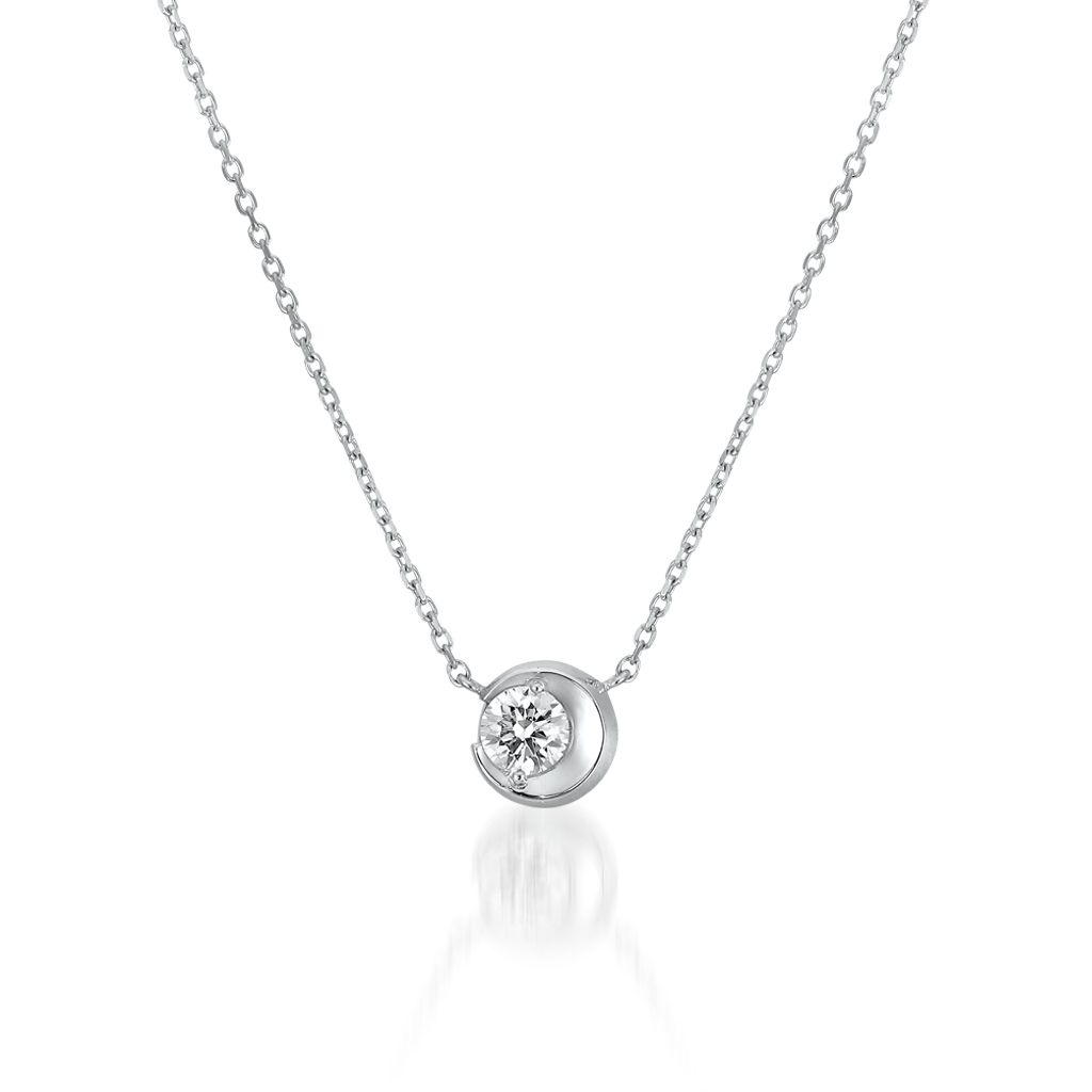 ネックレスMOON SETTING DIAMOND NECKLACE 0.17ct(1XN0630