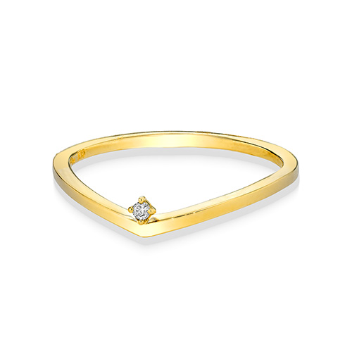 DIAMOND SKINNY RING(WISH BONE)(2JR0635)K10リング｜スタージュエリー