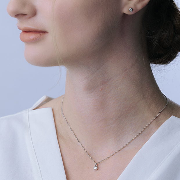 DIAMOND ASTERISK NECKLACE(CIRCLE)(2SN1681)SV925 ネックレス｜スター